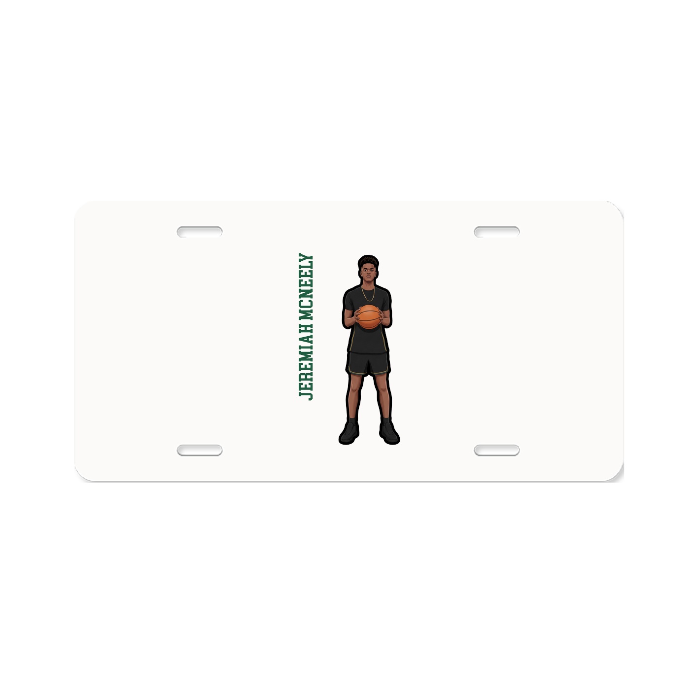 License Plate — Name Vertical in Classic