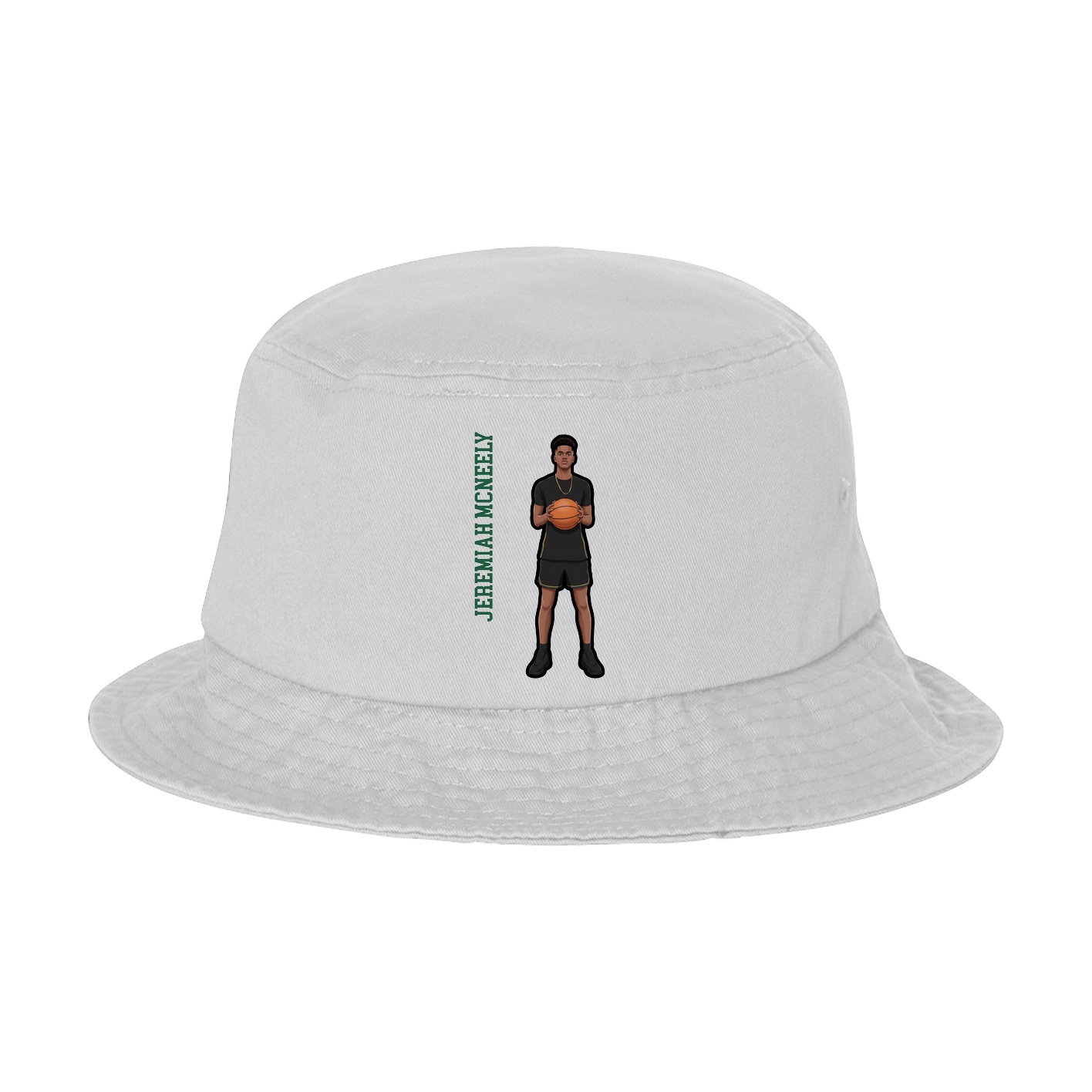 Bucket Cap — Name Vertical in White