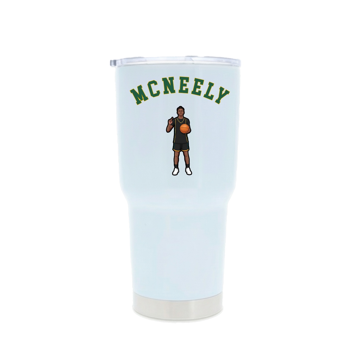 30oz Stainless Steel Tumbler — Shirsey Arch in White