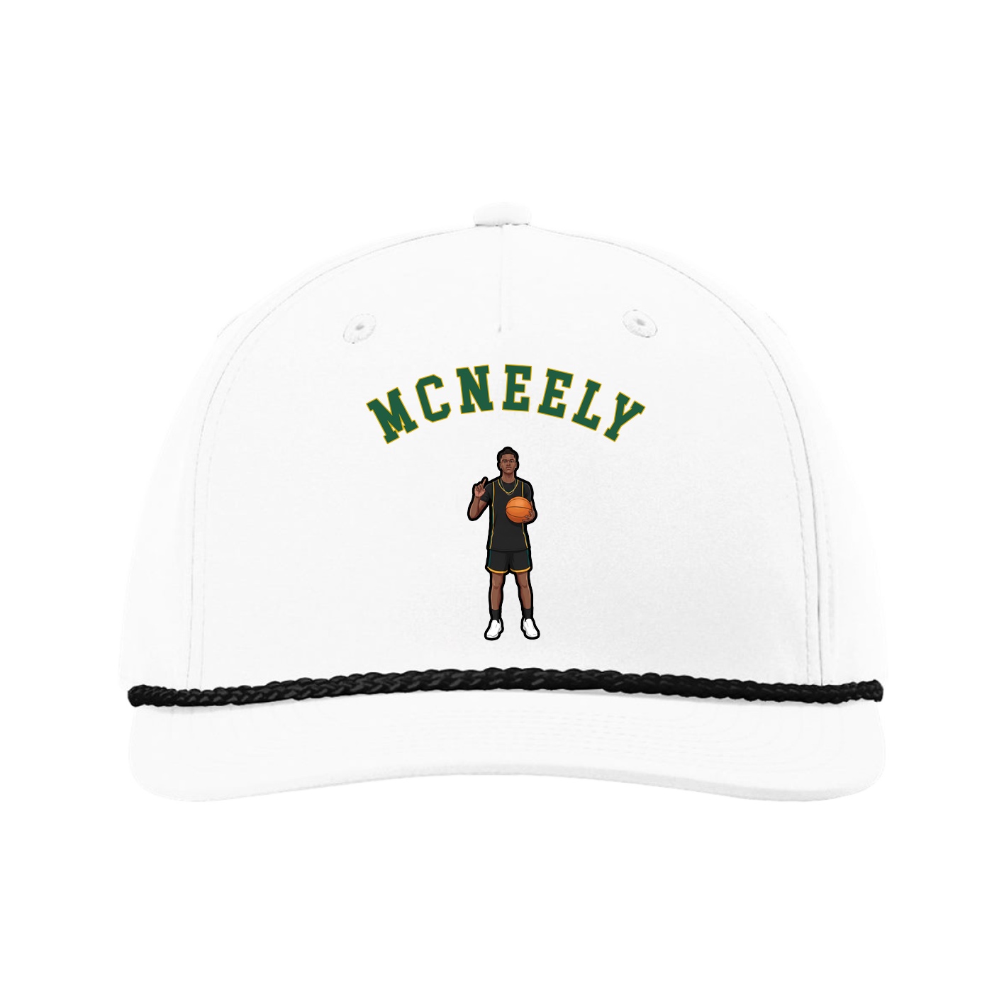 Five-Panel Classic Rope Cap — Shirsey Arch in White