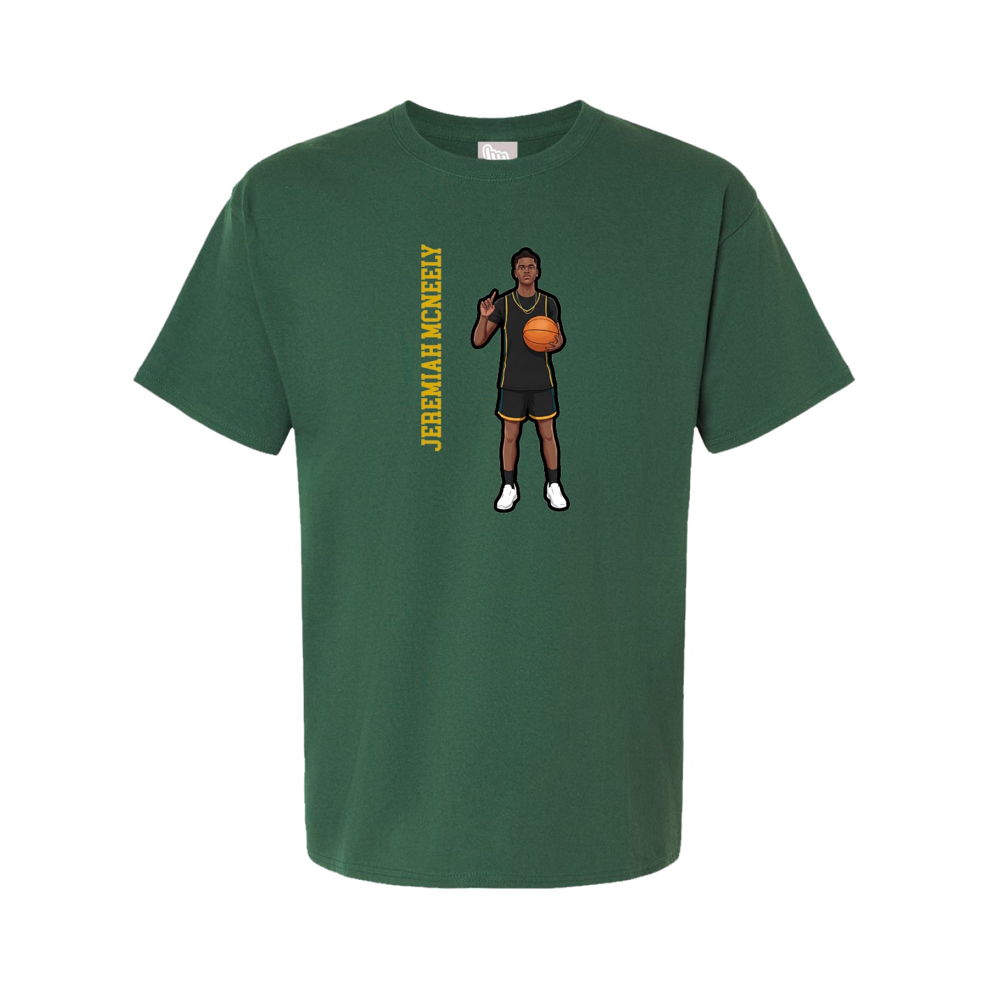 Tee — Name Vertical in Green