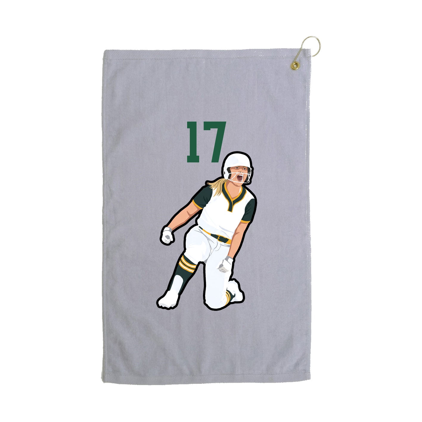 Golf Towel — Number Top in Grey