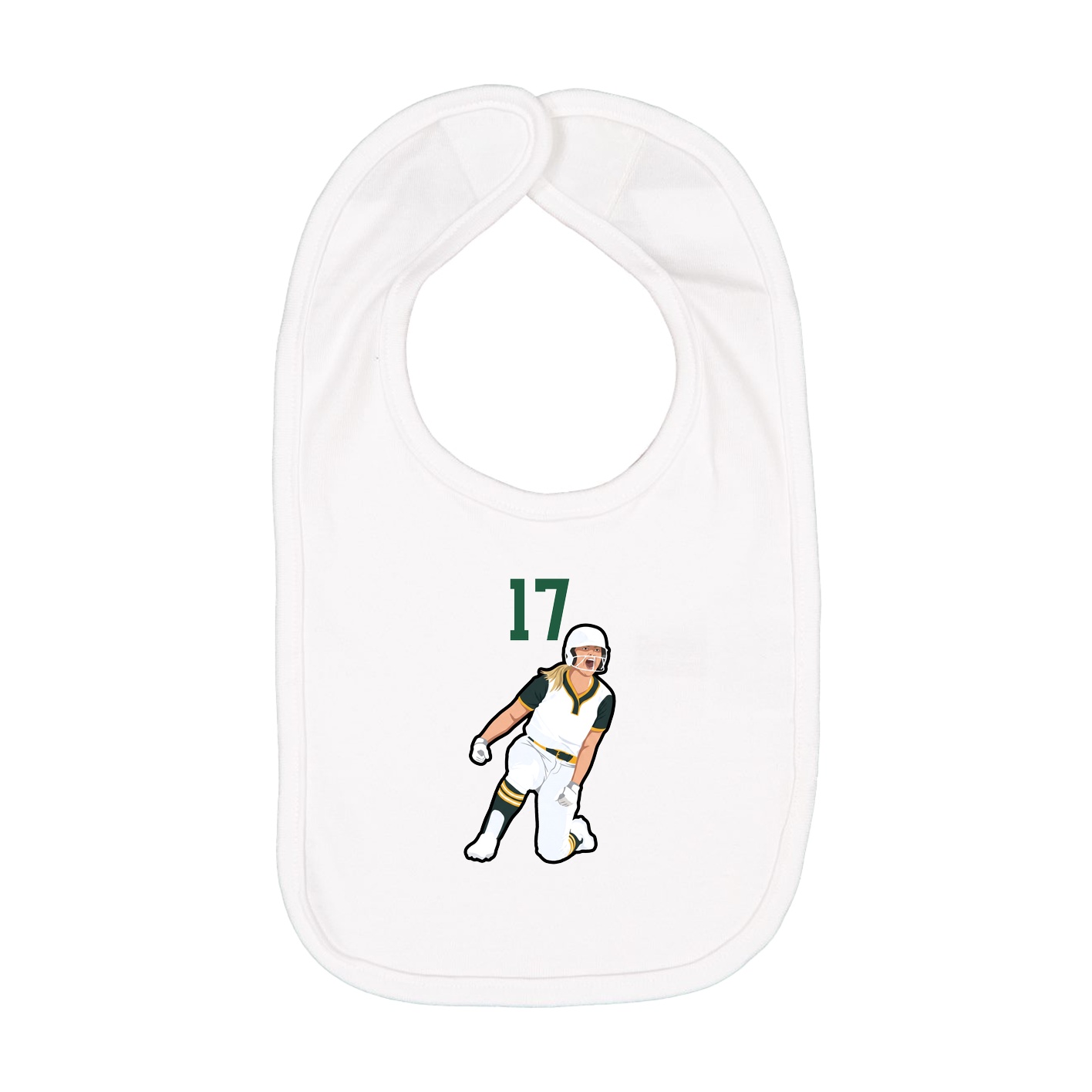 Infant Bib — Number Top in White