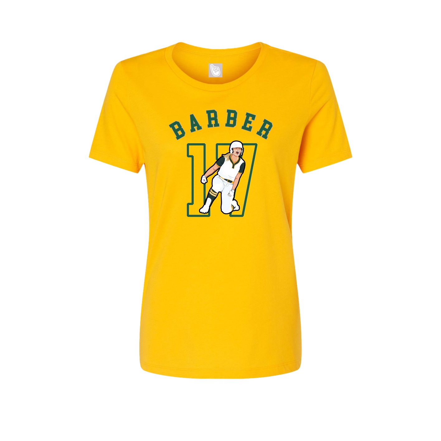 Fitted Women's Tee — Shirsey Arch in Gold