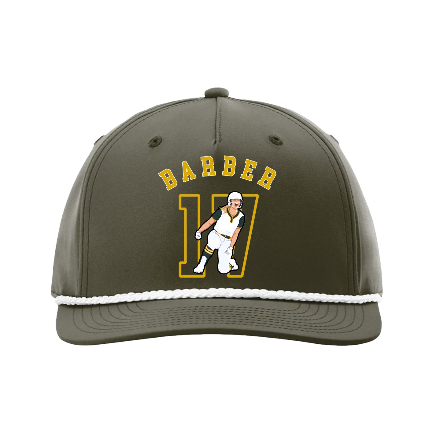 Five-Panel Classic Rope Cap — Shirsey Arch in Green