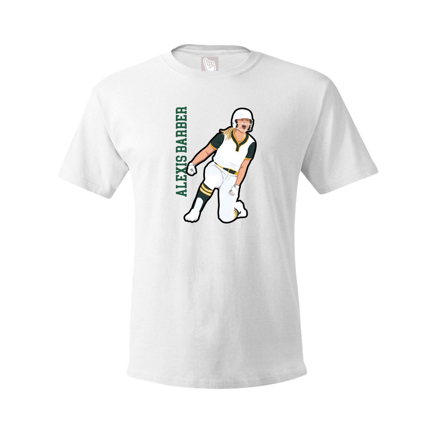 Youth Tee — Name Vertical in White