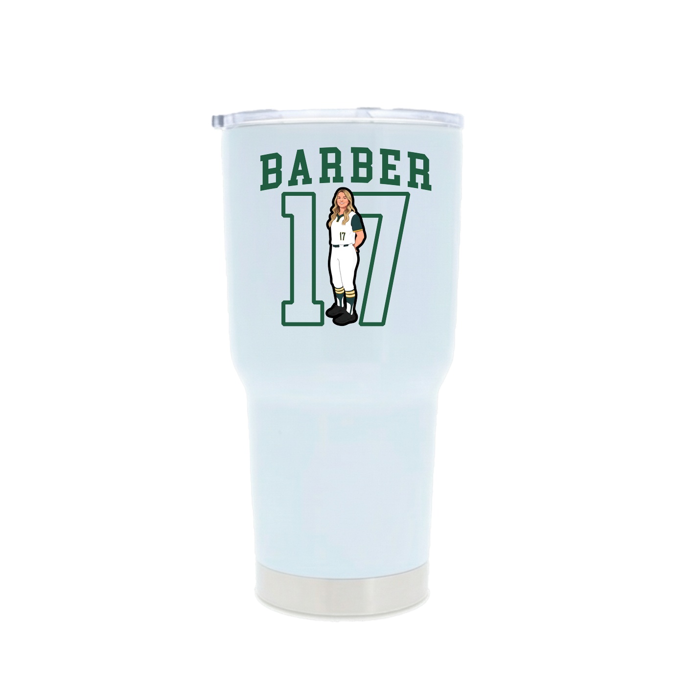 30oz Stainless Steel Tumbler — Shirsey in White