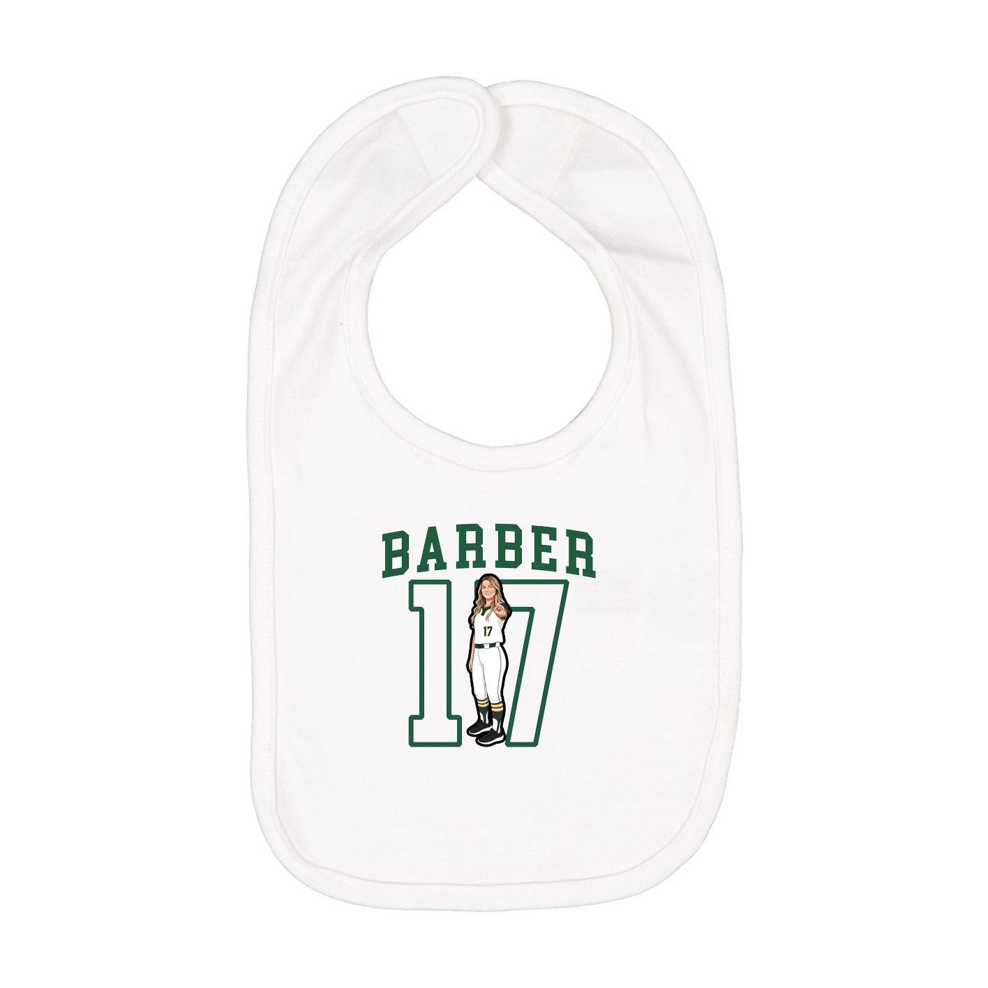 Infant Bib — Shirsey in White