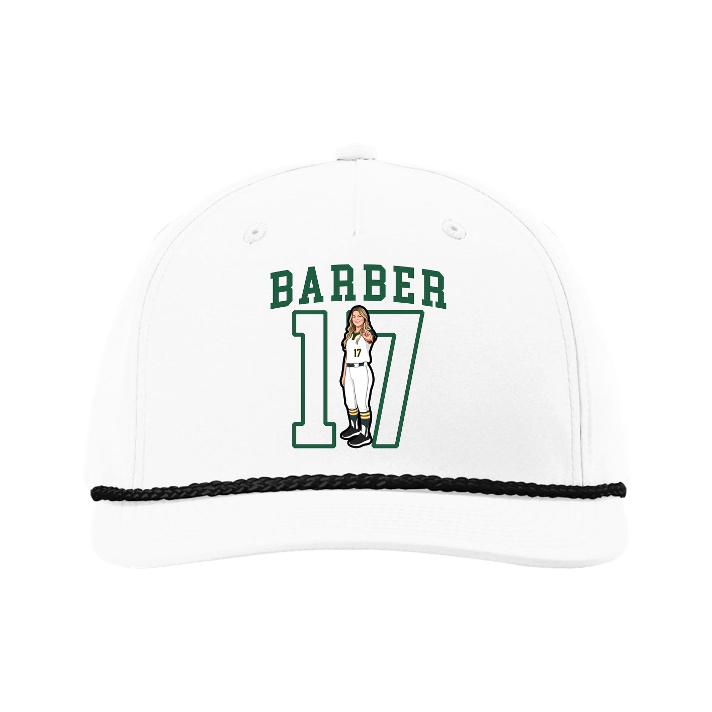 Five-Panel Classic Rope Cap — Shirsey in White