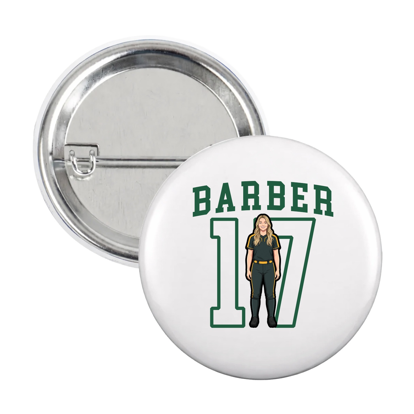 Game Day Button — Shirsey in White