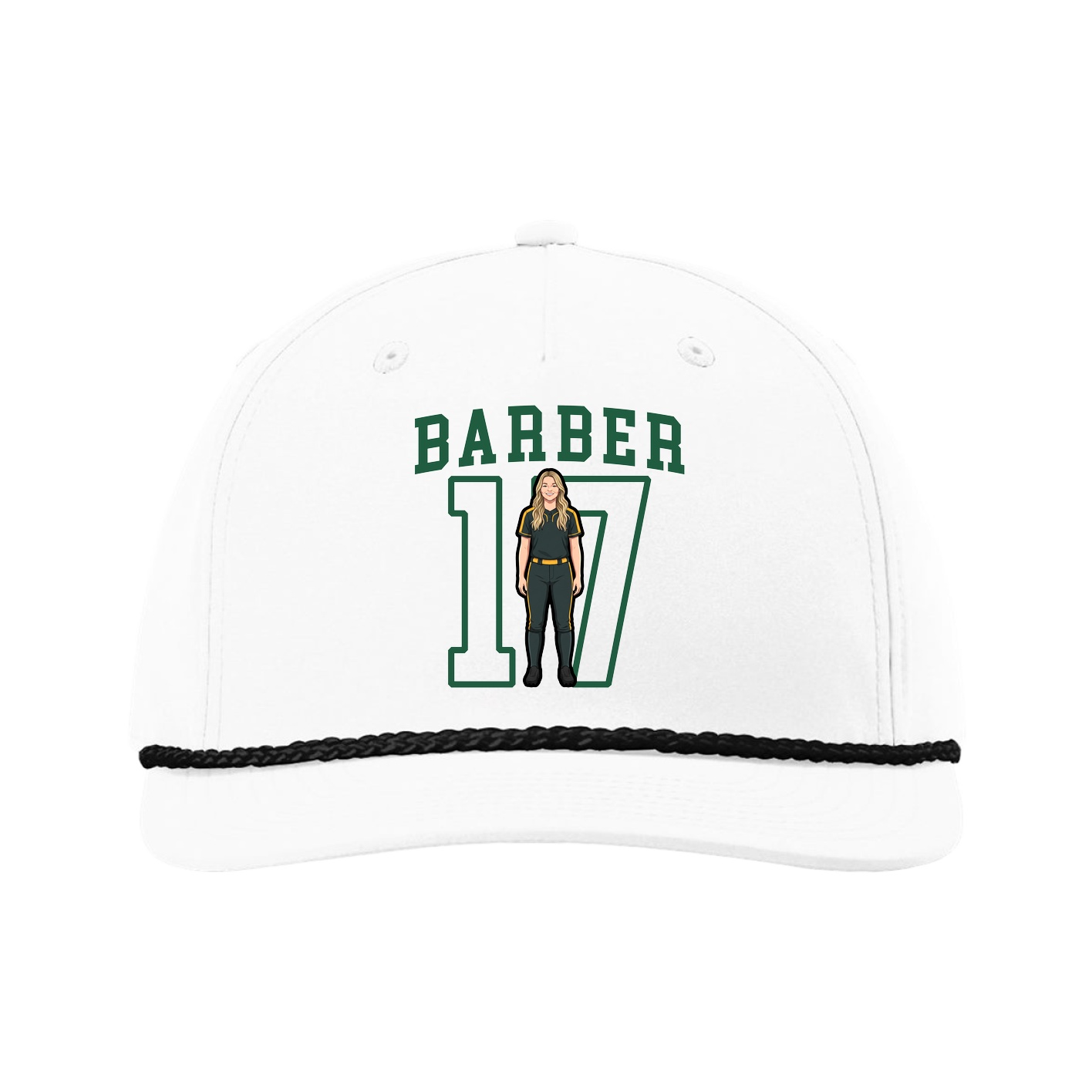 Five-Panel Classic Rope Cap — Shirsey in White