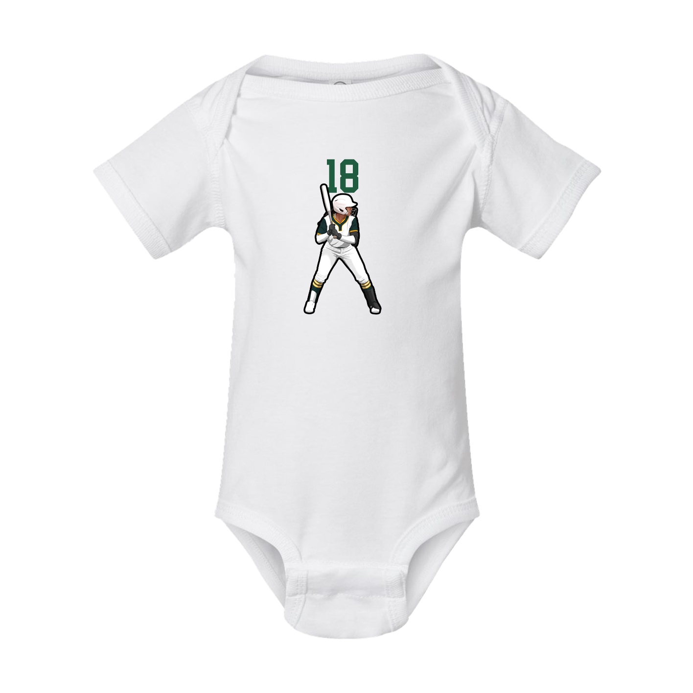 Baby Onesie — Number Top in White