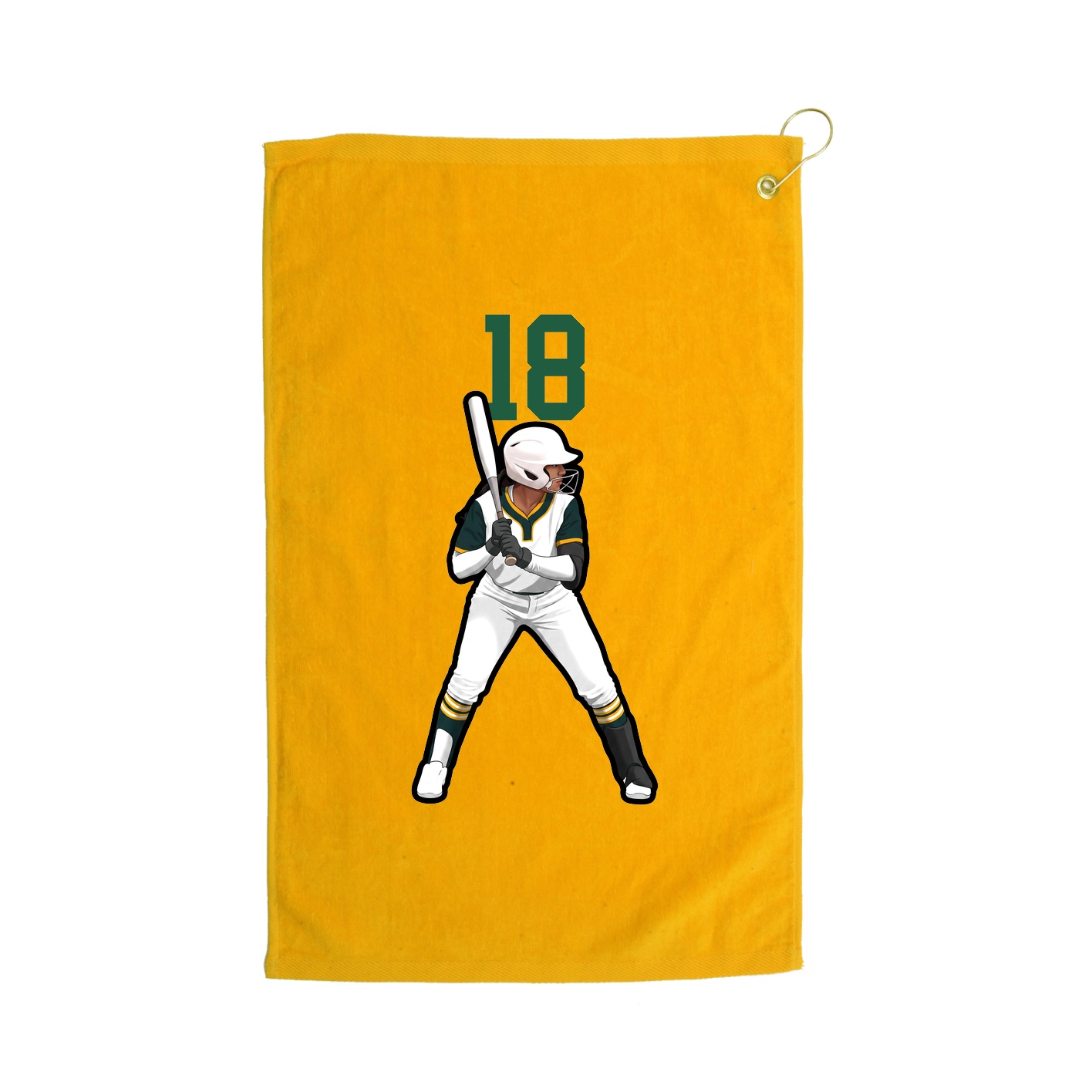 Golf Towel — Number Top in Gold