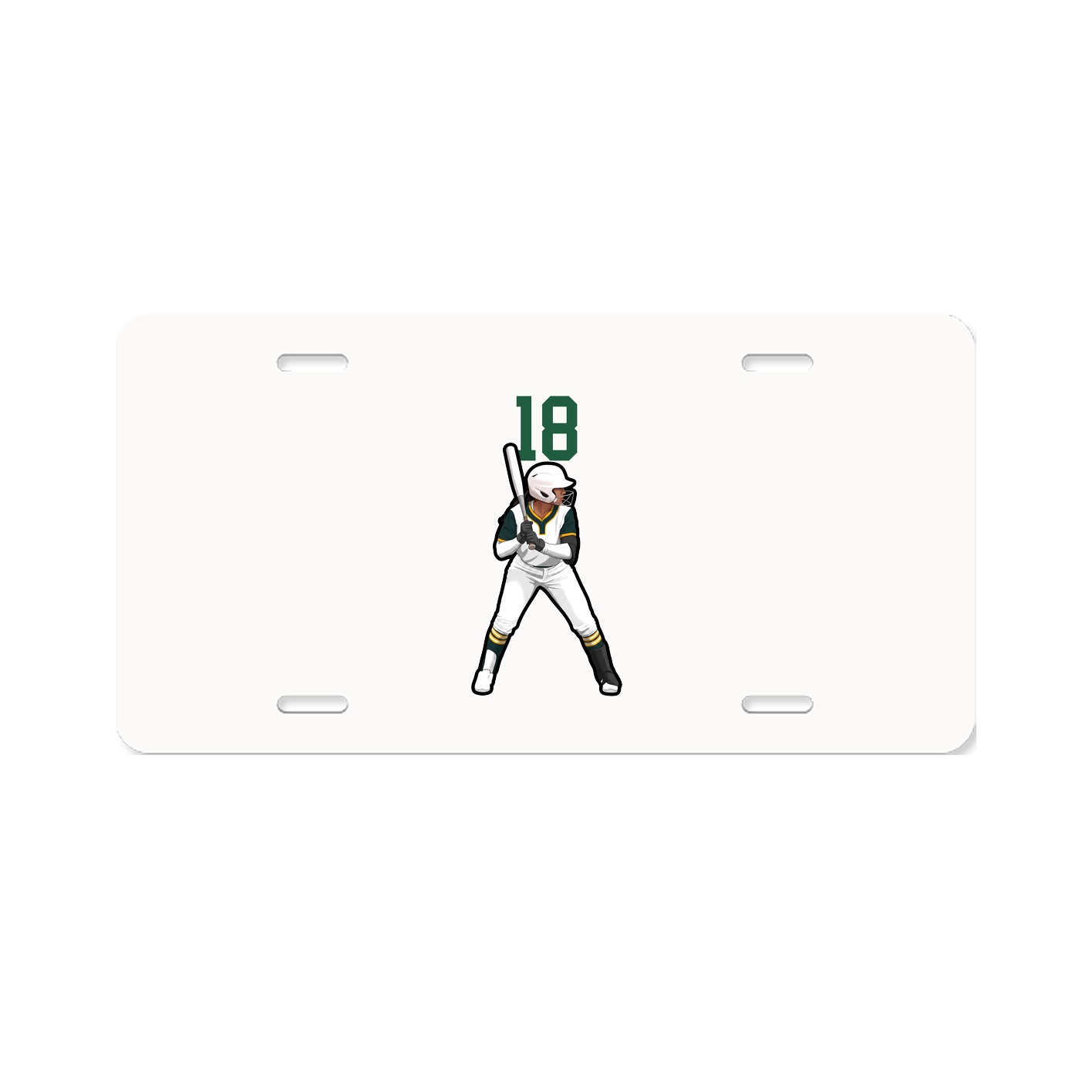 License Plate — Number Top in Classic
