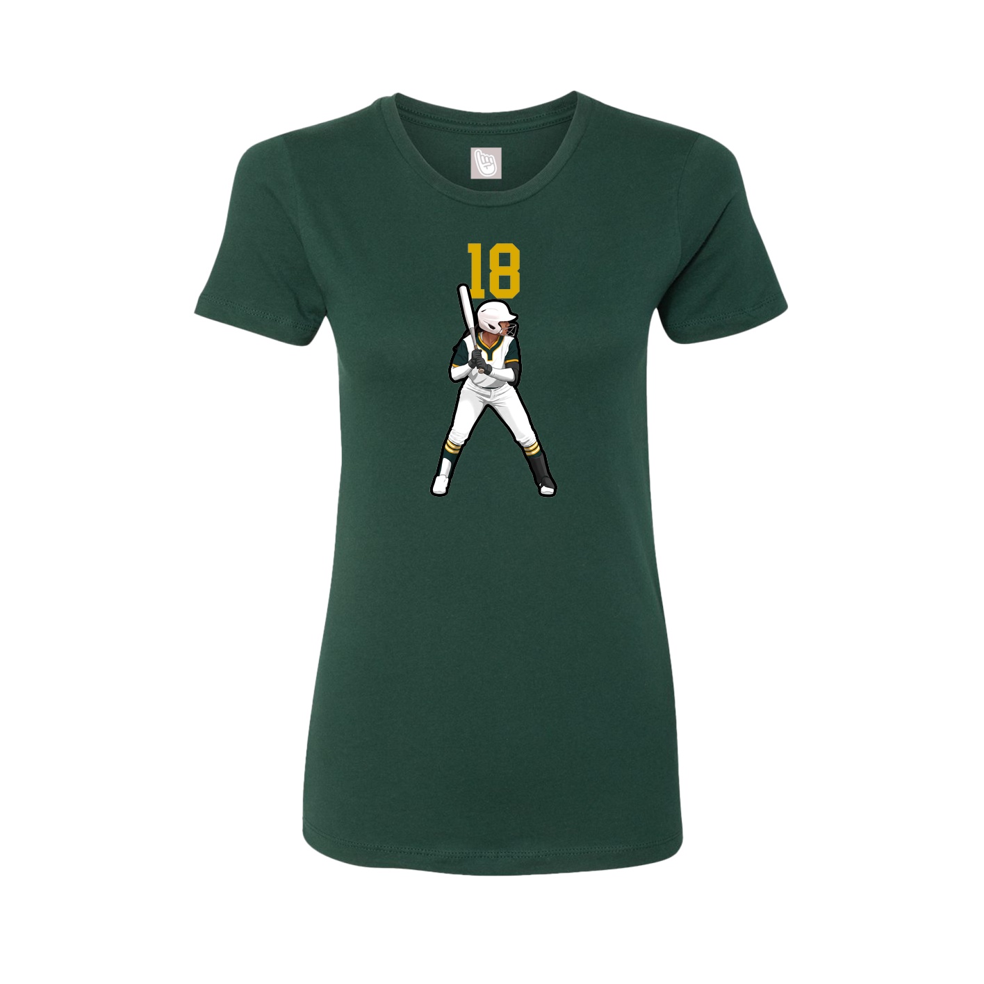 Womens Tee — Number Top in Green