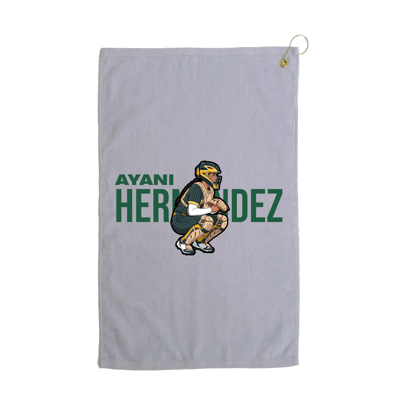 Golf Towel — Player Name in Grey