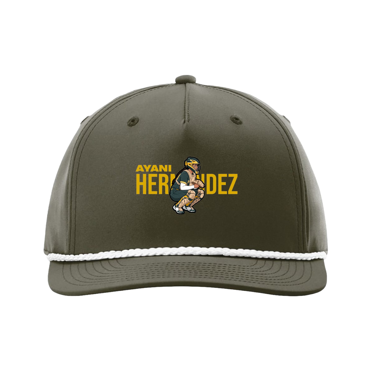Five-Panel Classic Rope Cap — Player Name in Green