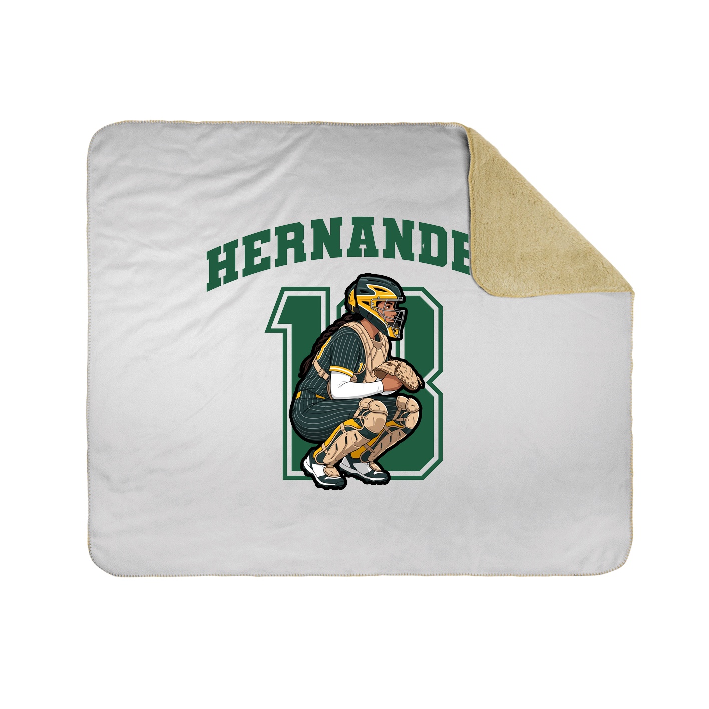 Throw Blanket — Number in White