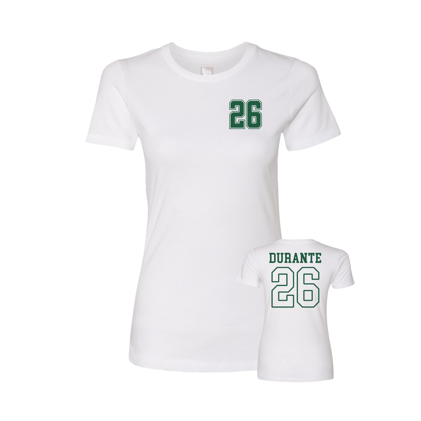 Womens Tee — Chest Back in White