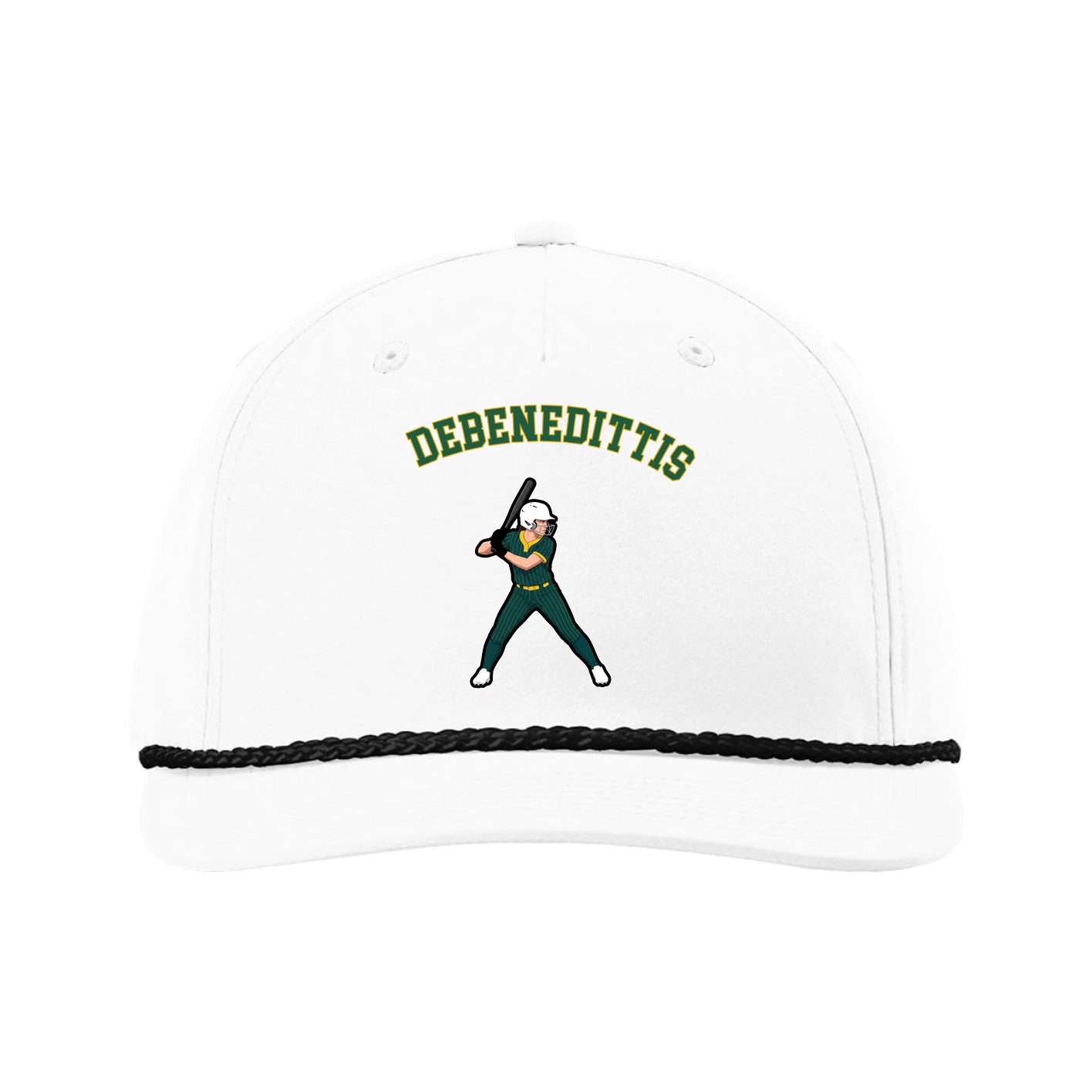 Five-Panel Classic Rope Cap — Shirsey Arch in White
