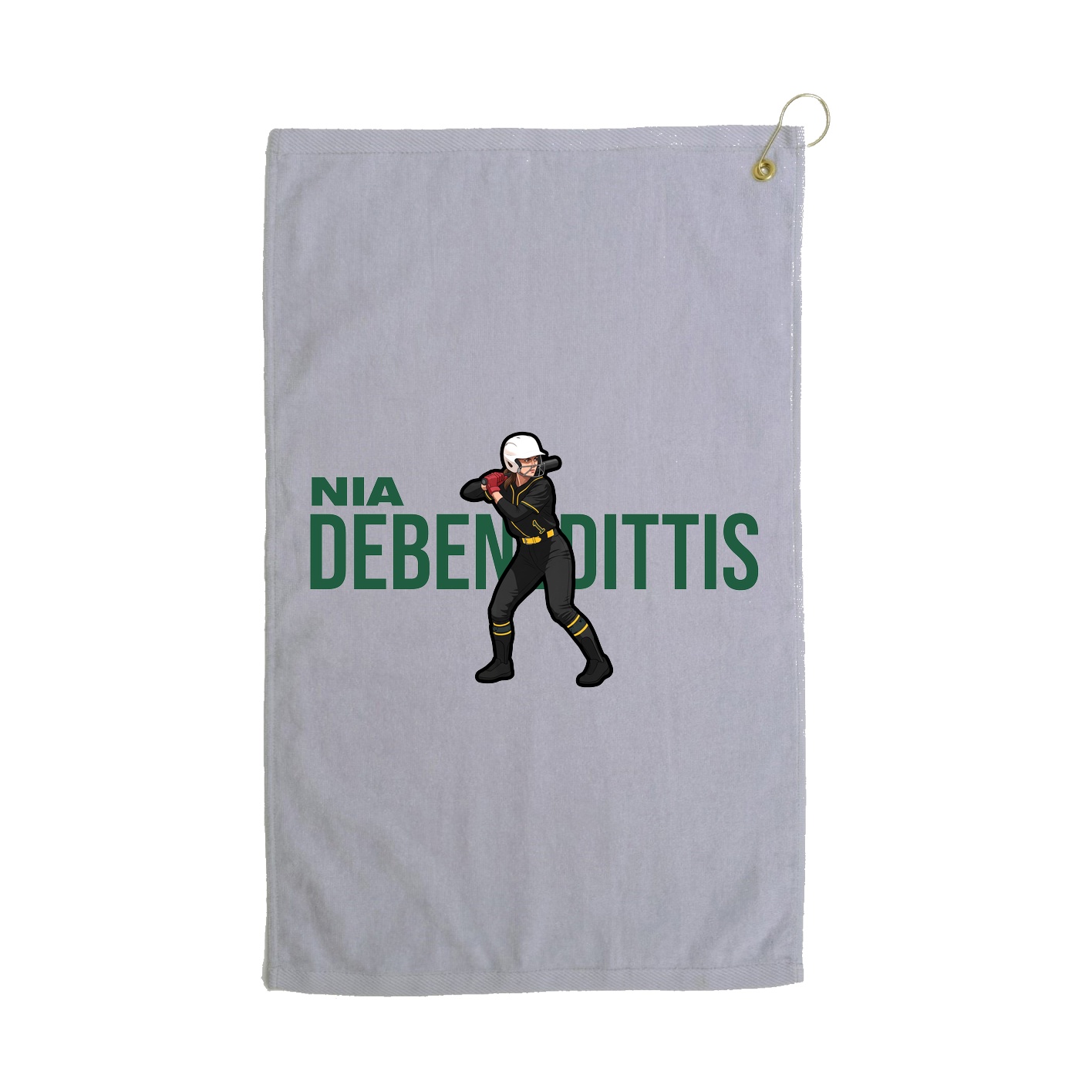 Golf Towel — Player Name in Grey