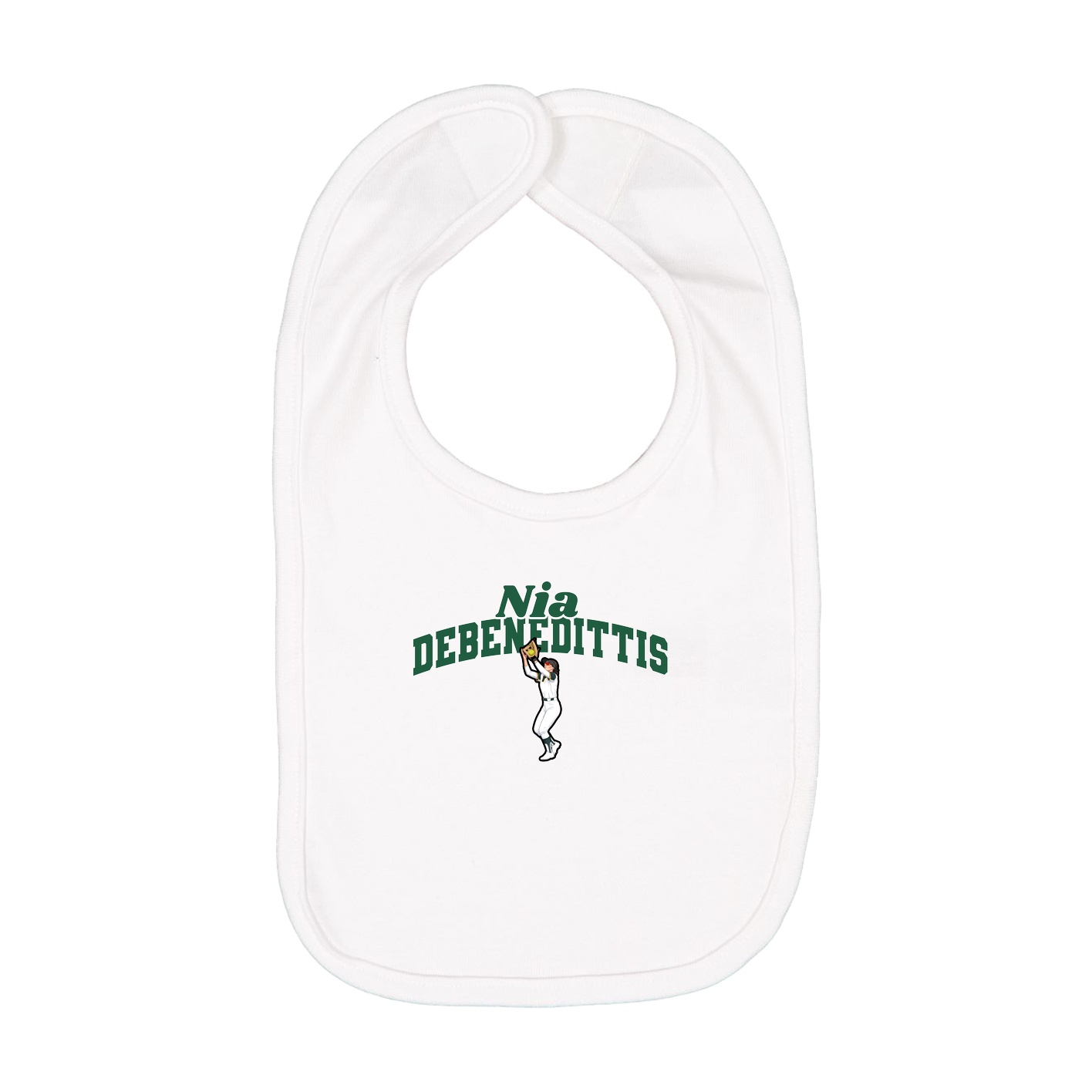 Infant Bib — Signature Arch in White