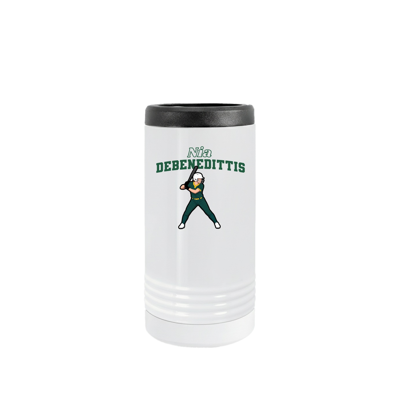 Slim Beverage Holder — Name Arch in White