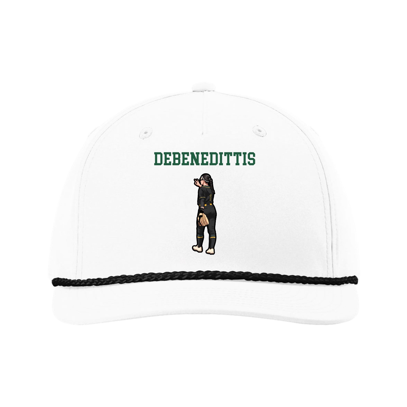 Five-Panel Classic Rope Cap — Shirsey in White