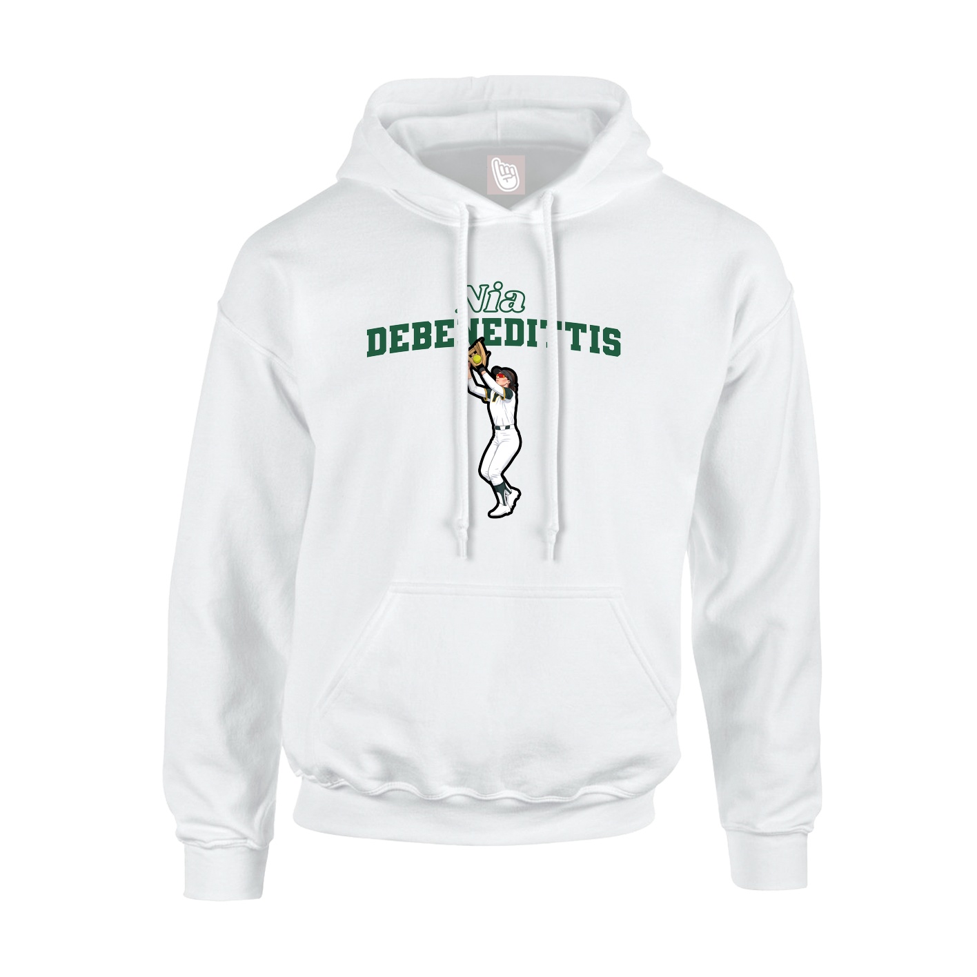 Hoodie — Name Arch in White