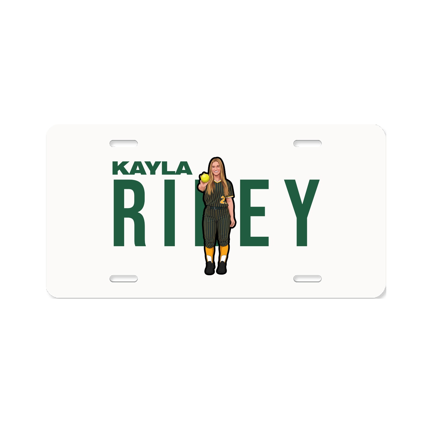 License Plate — Player Name in Classic