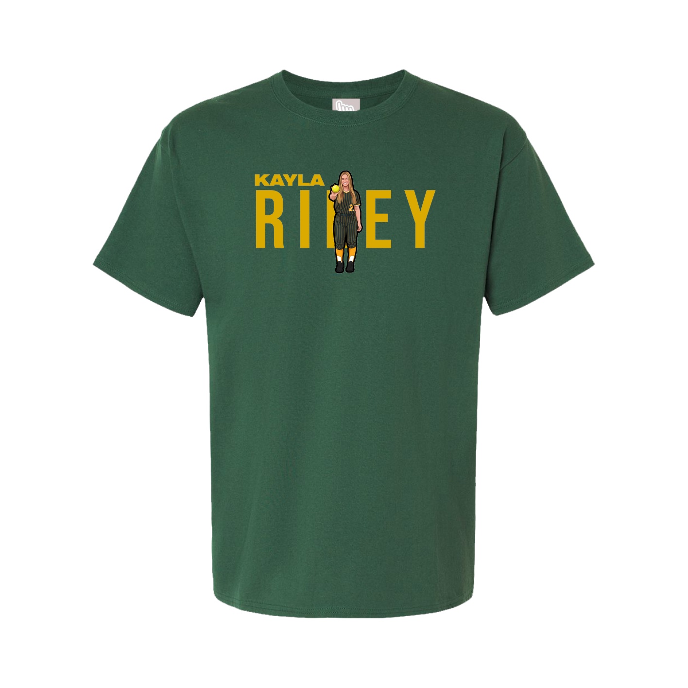 Youth Tee — Player Name in Green