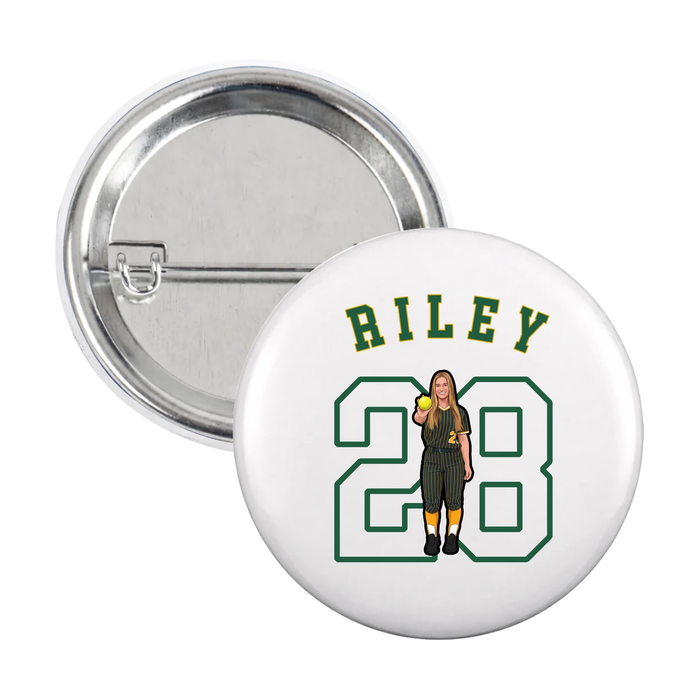 Game Day Button — Shirsey Arch in White