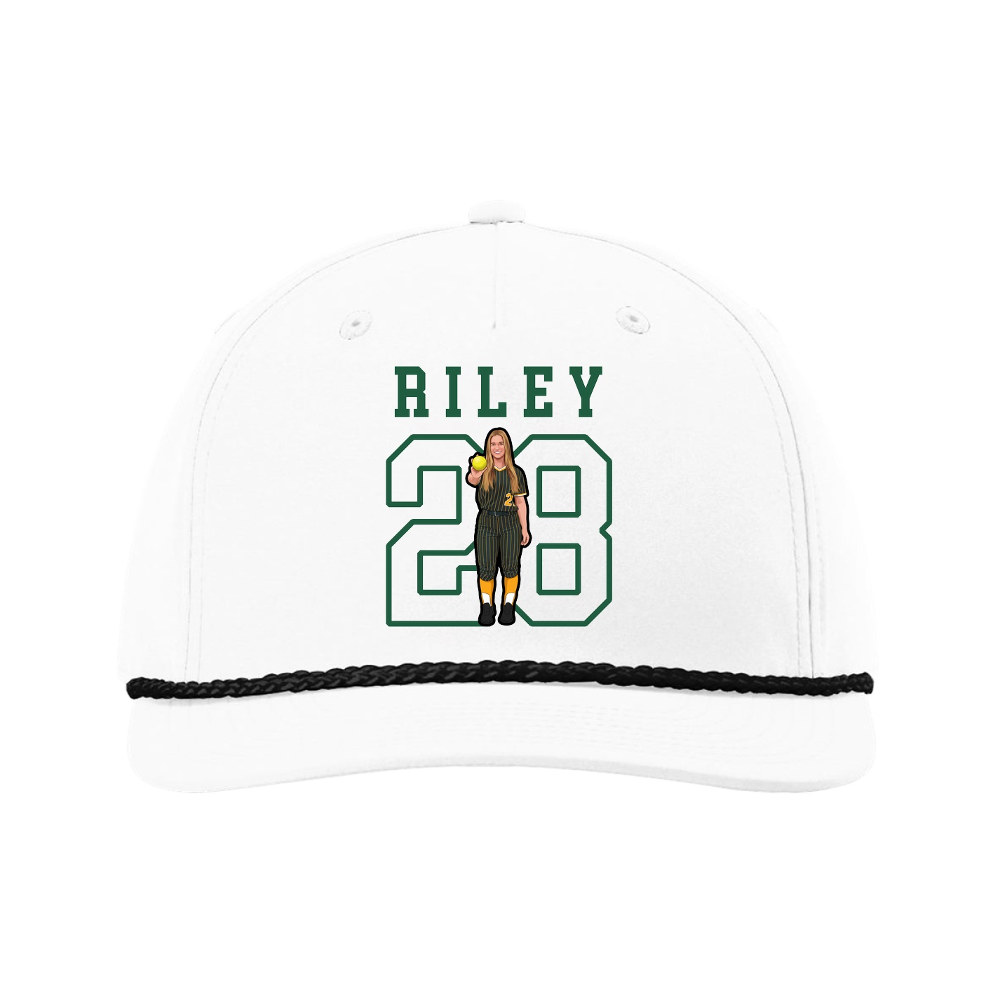 Five-Panel Classic Rope Cap — Shirsey in White