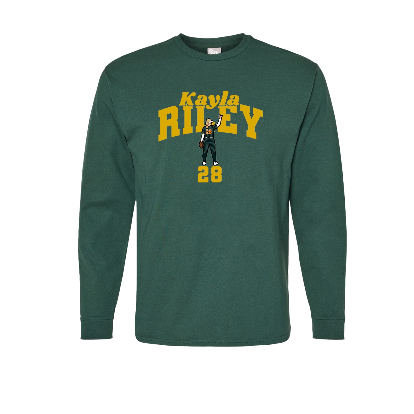 Long Sleeve Tee — Signature Arch in Green