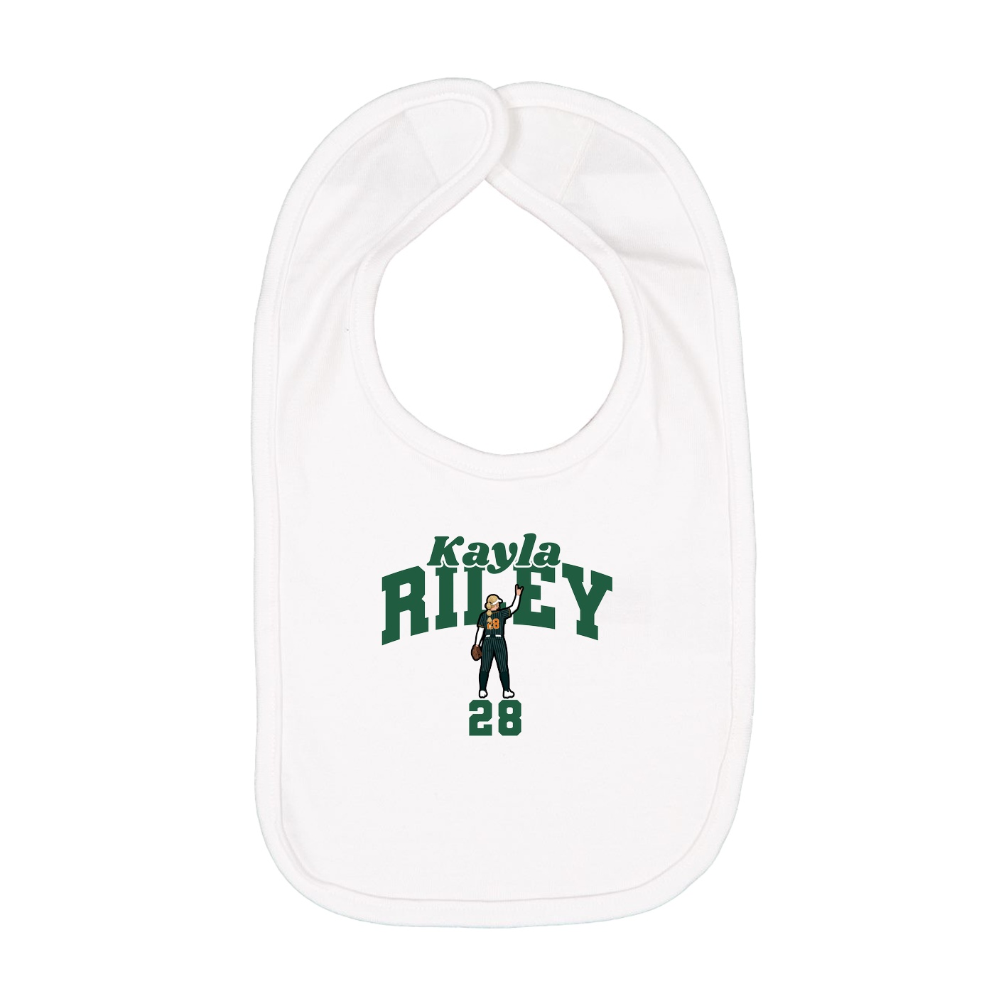 Infant Bib — Signature Arch in White