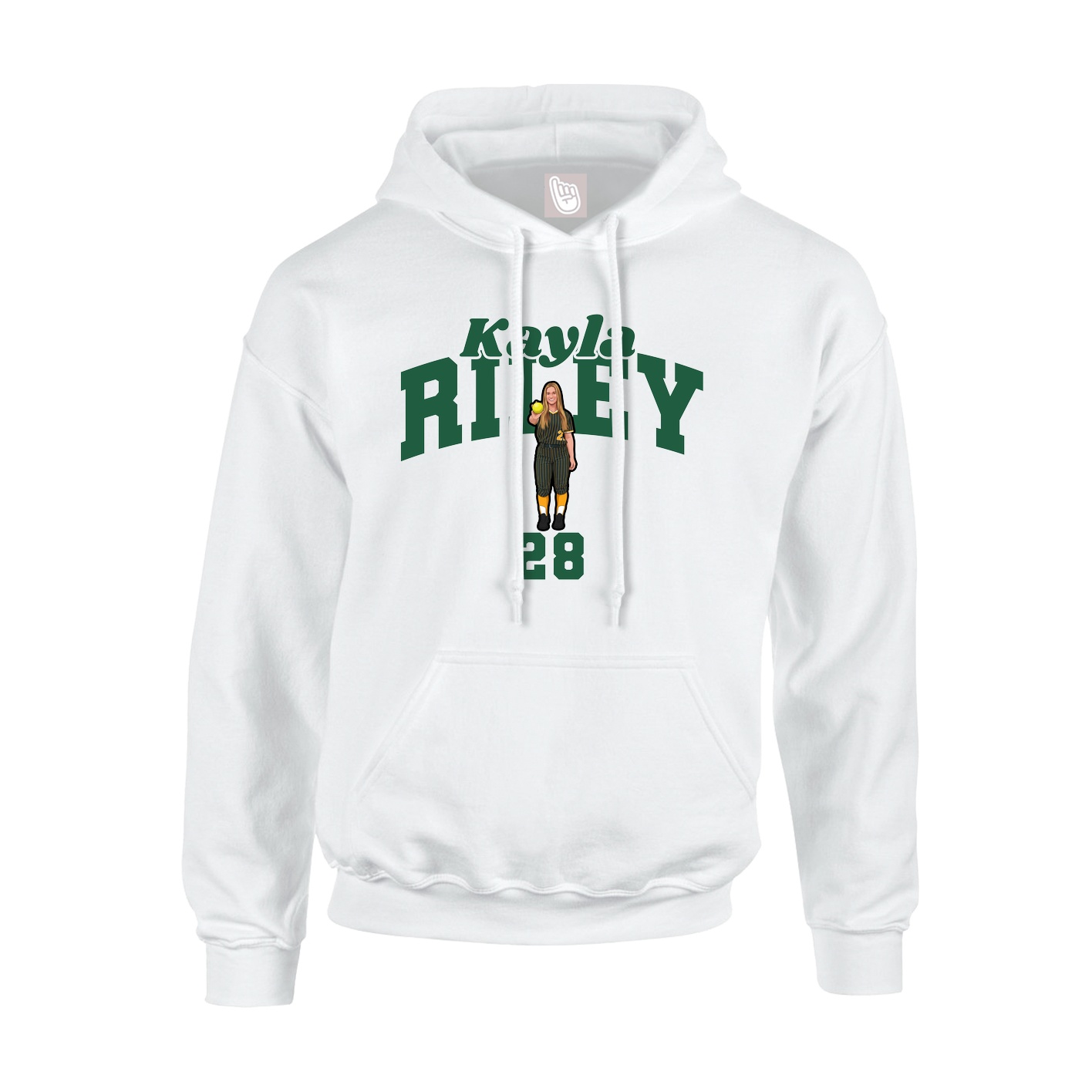 Hoodie — Signature Arch in White