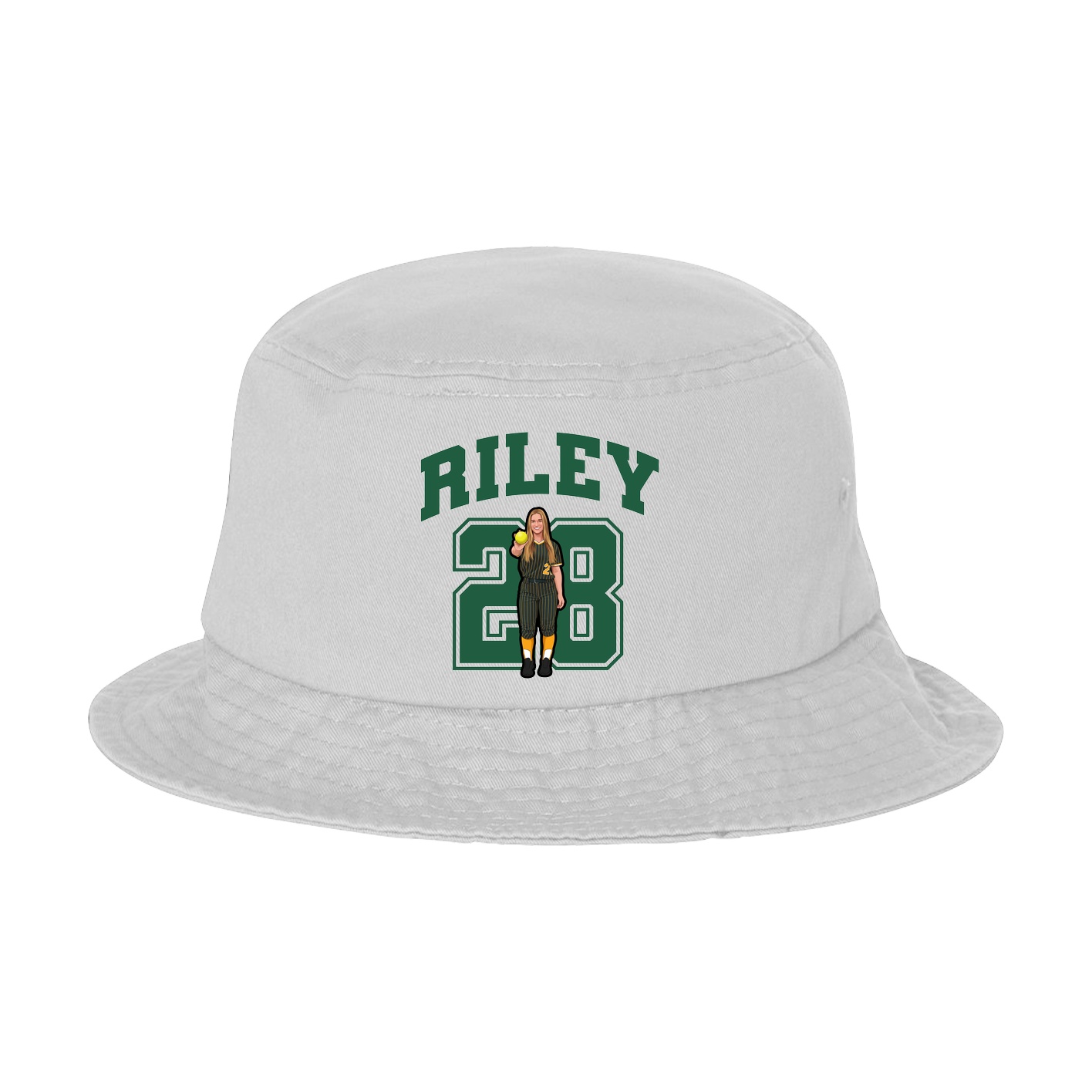 Bucket Cap — Number in White