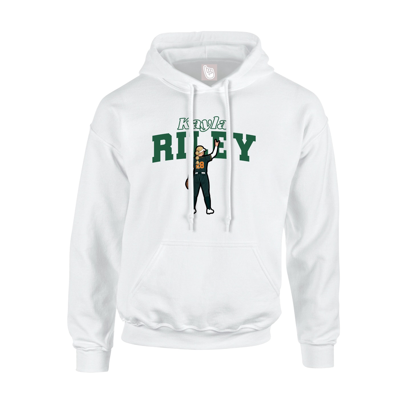 Hoodie — Name Arch in White