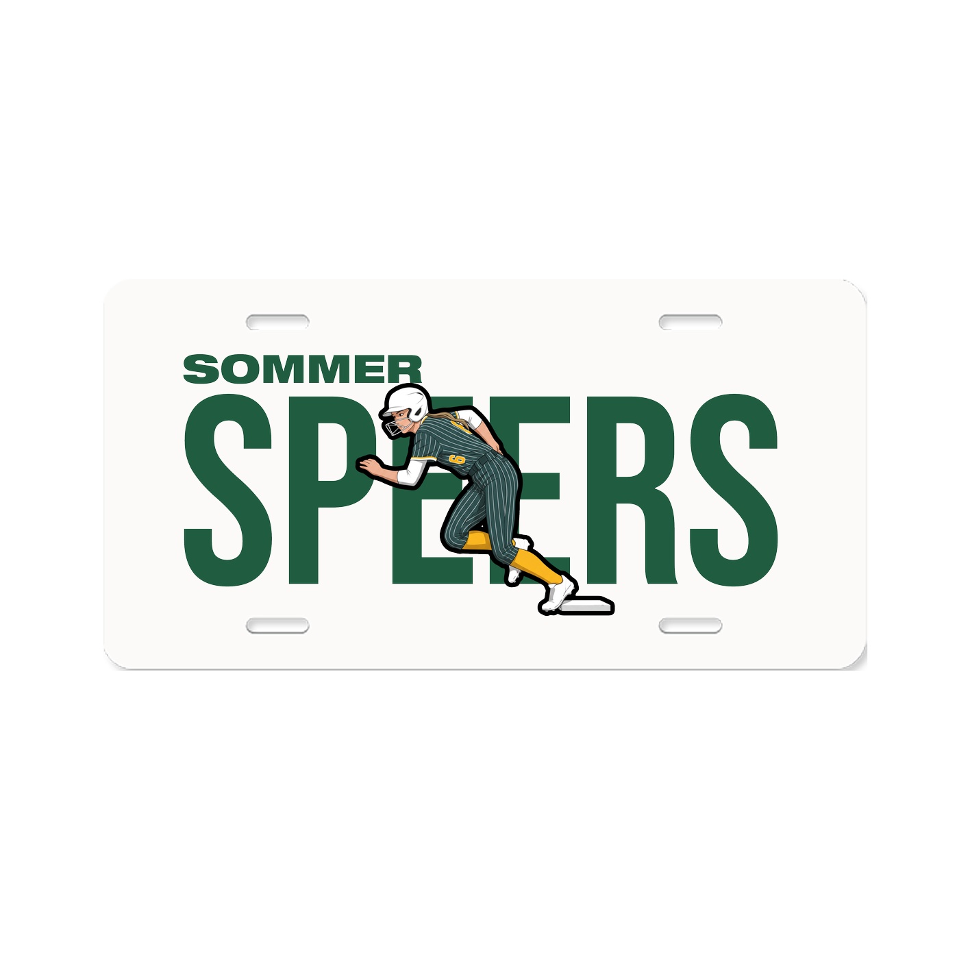 License Plate — Player Name in Classic