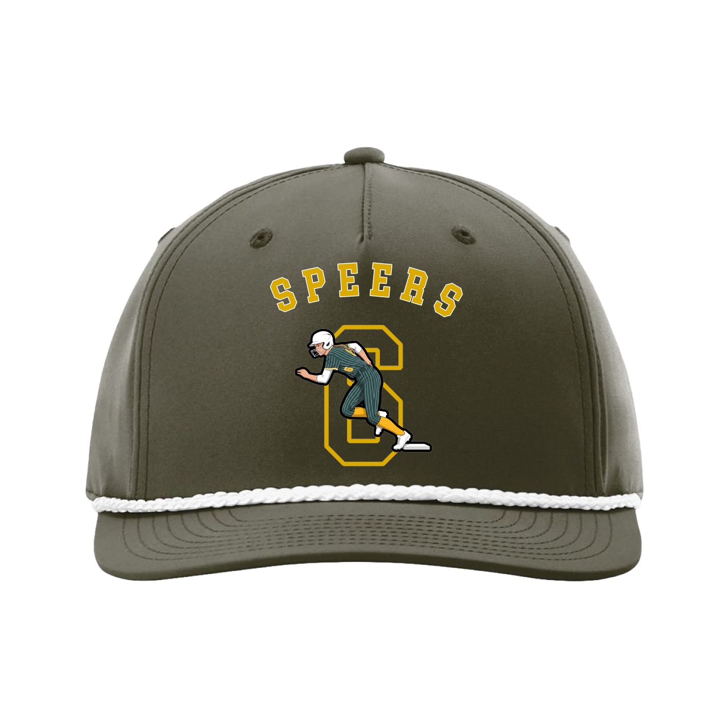 Five-Panel Classic Rope Cap — Shirsey Arch in Green