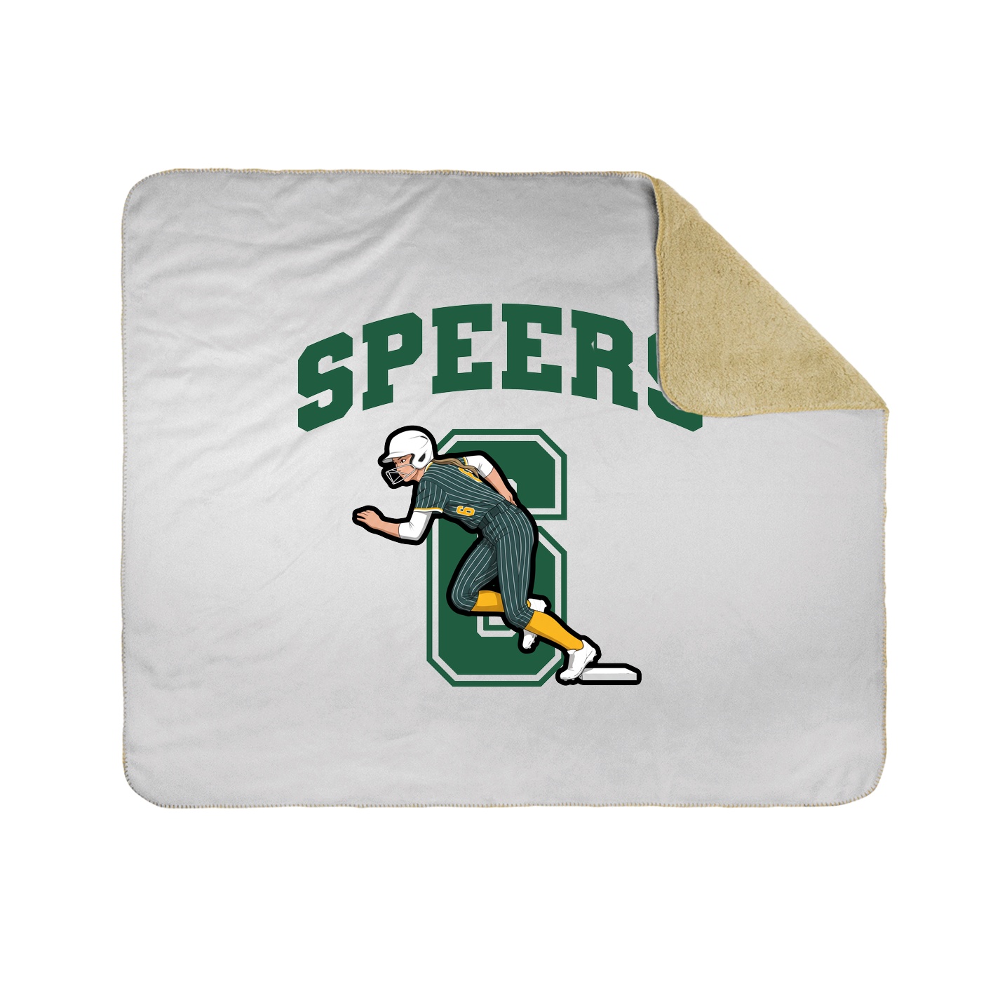Throw Blanket — Number in White