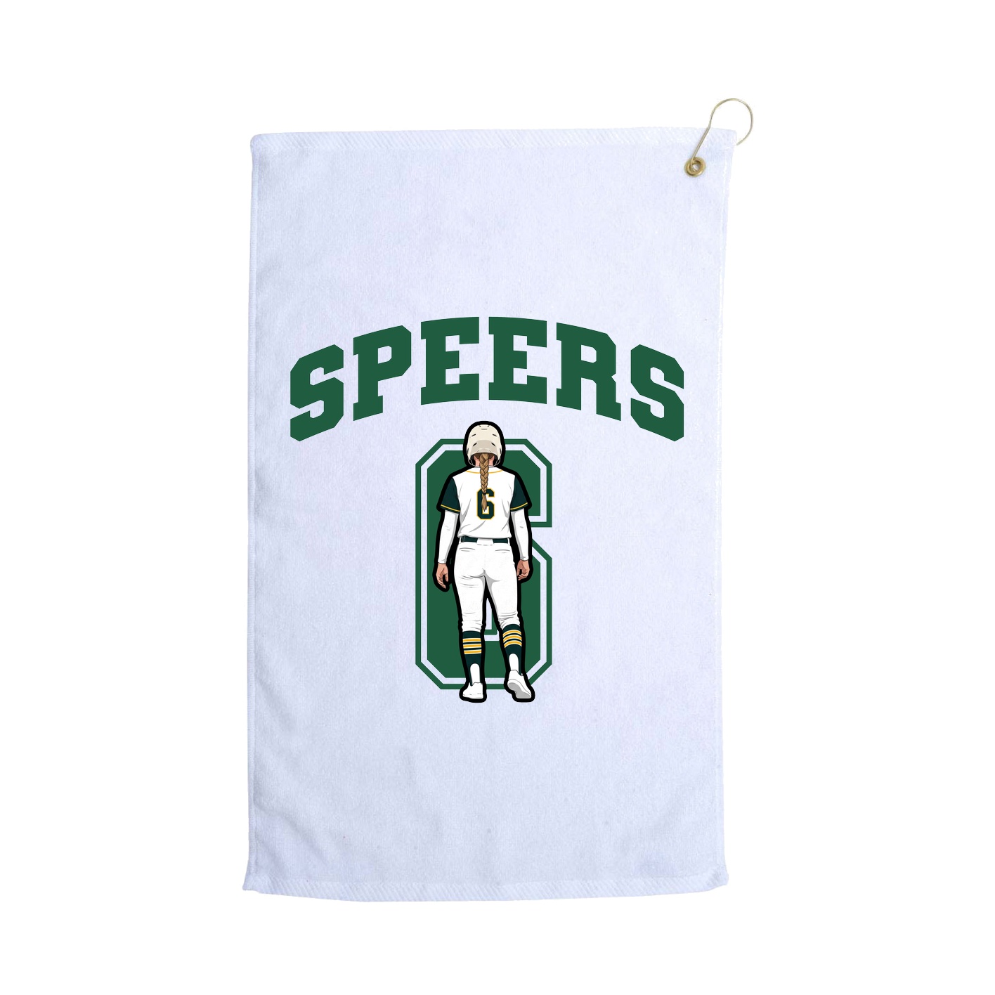 Golf Towel — Number in White