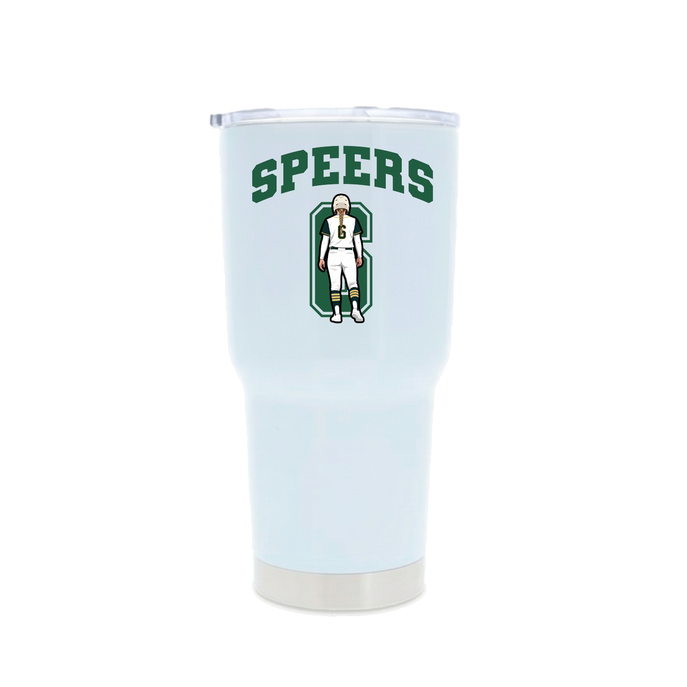30oz Stainless Steel Tumbler — Number in White