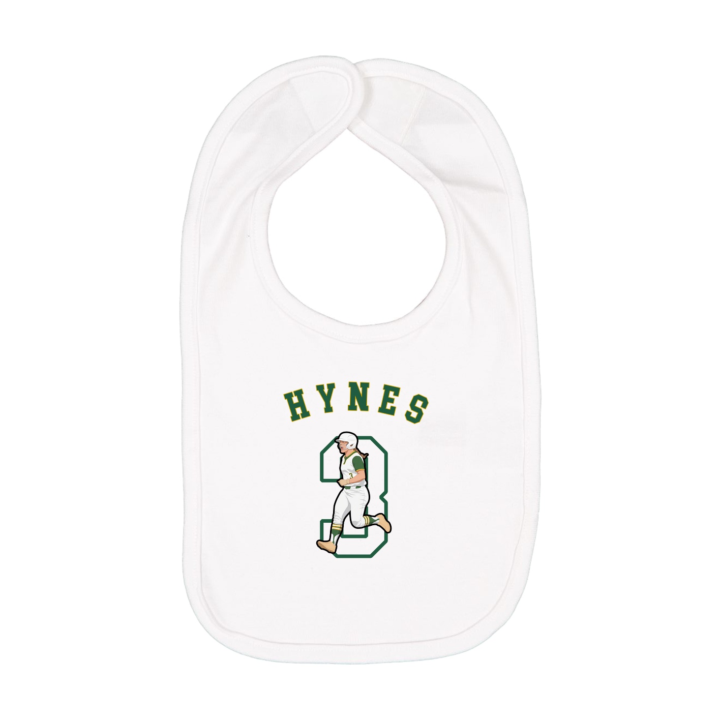 Infant Bib — Shirsey Arch in White