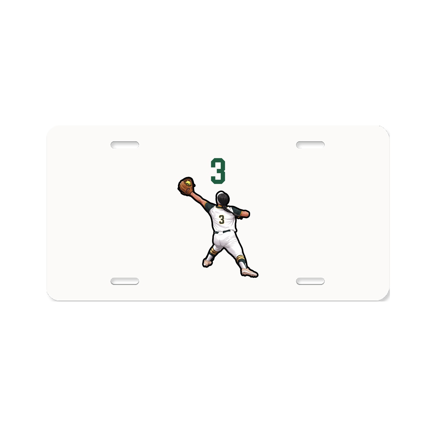 License Plate — Number Top in Classic