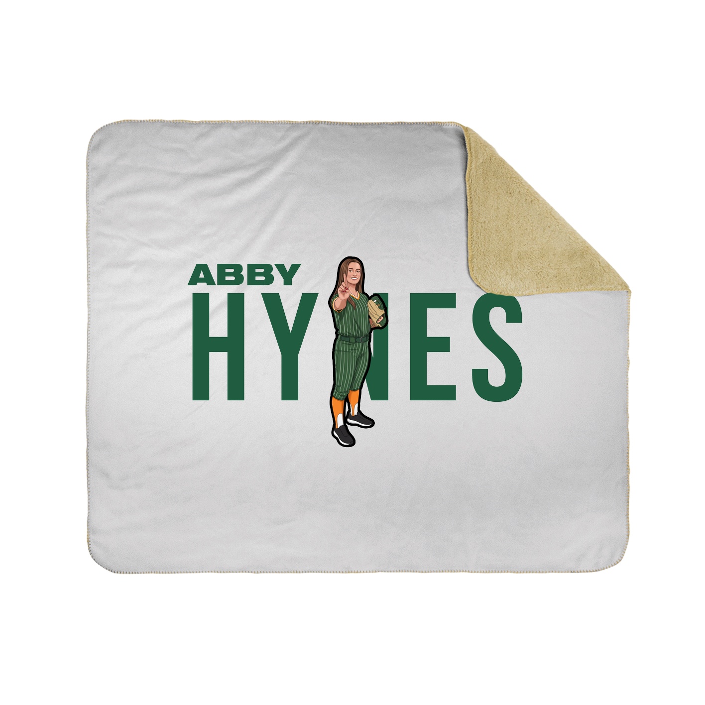 Throw Blanket — Player Name in White