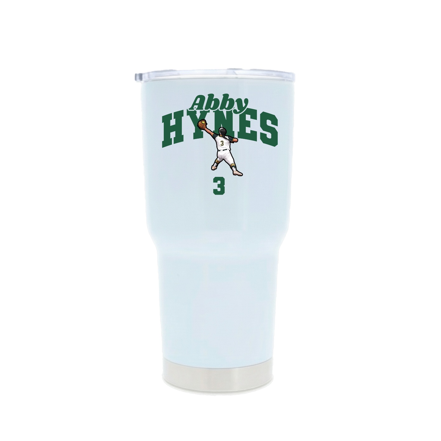 30oz Stainless Steel Tumbler — Signature Arch in White