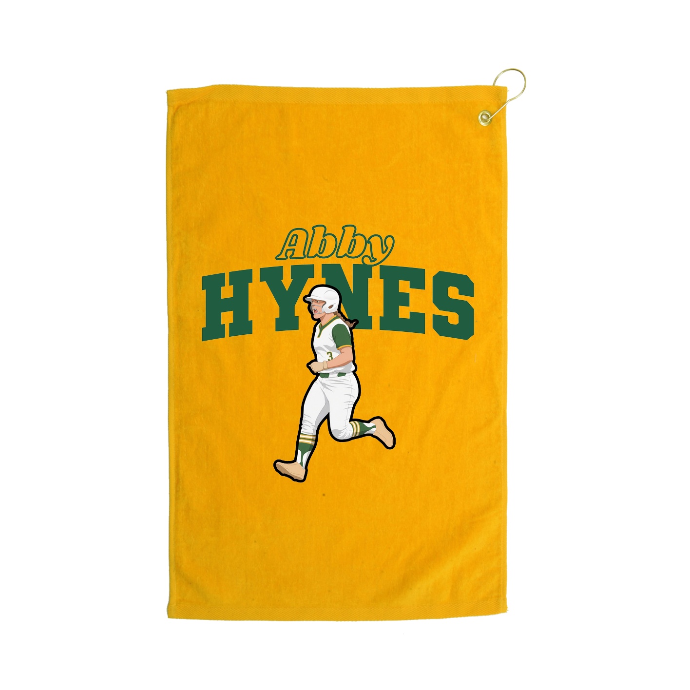 Golf Towel — Name Arch in Gold