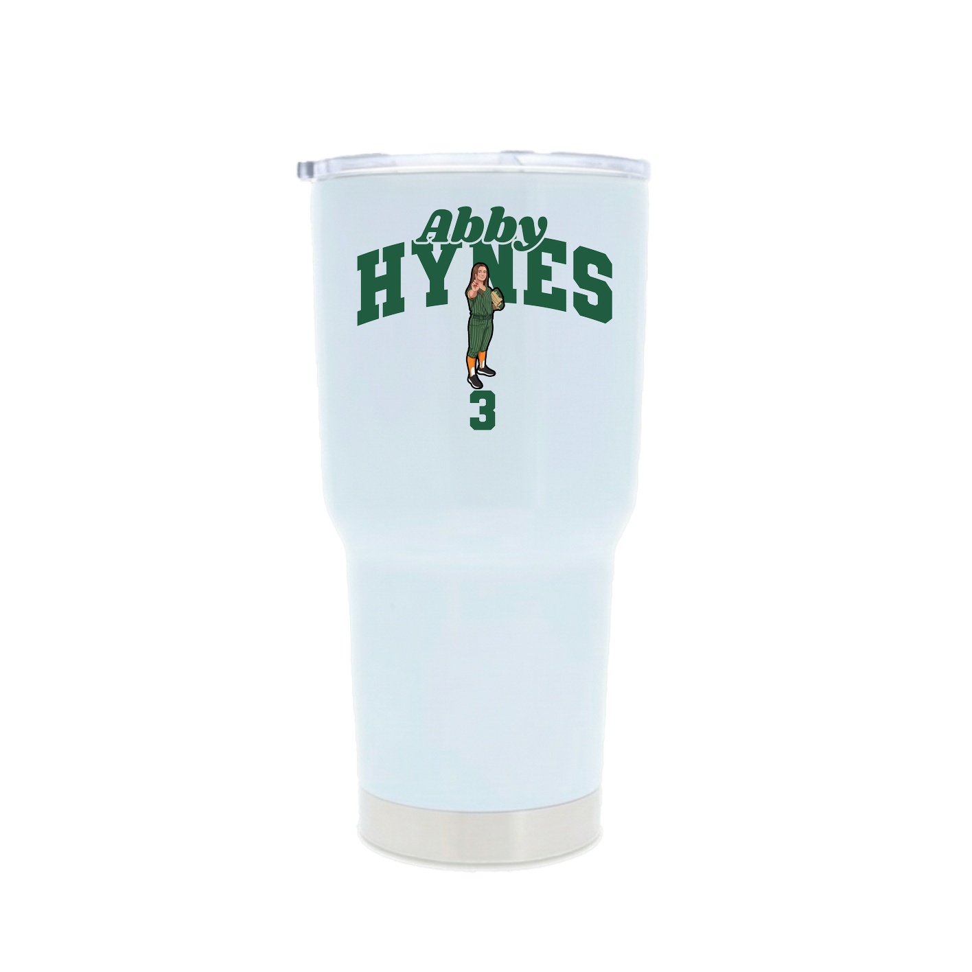 30oz Stainless Steel Tumbler — Signature Arch in White