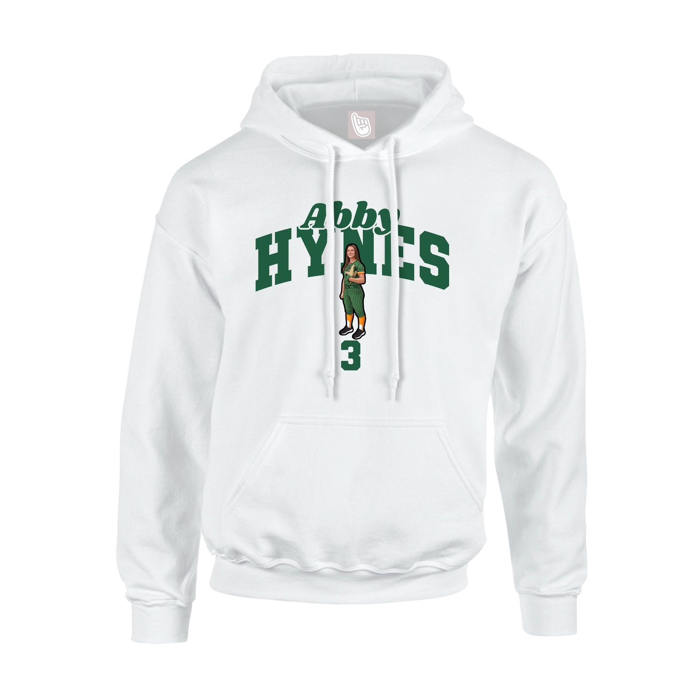 Hoodie — Signature Arch in White
